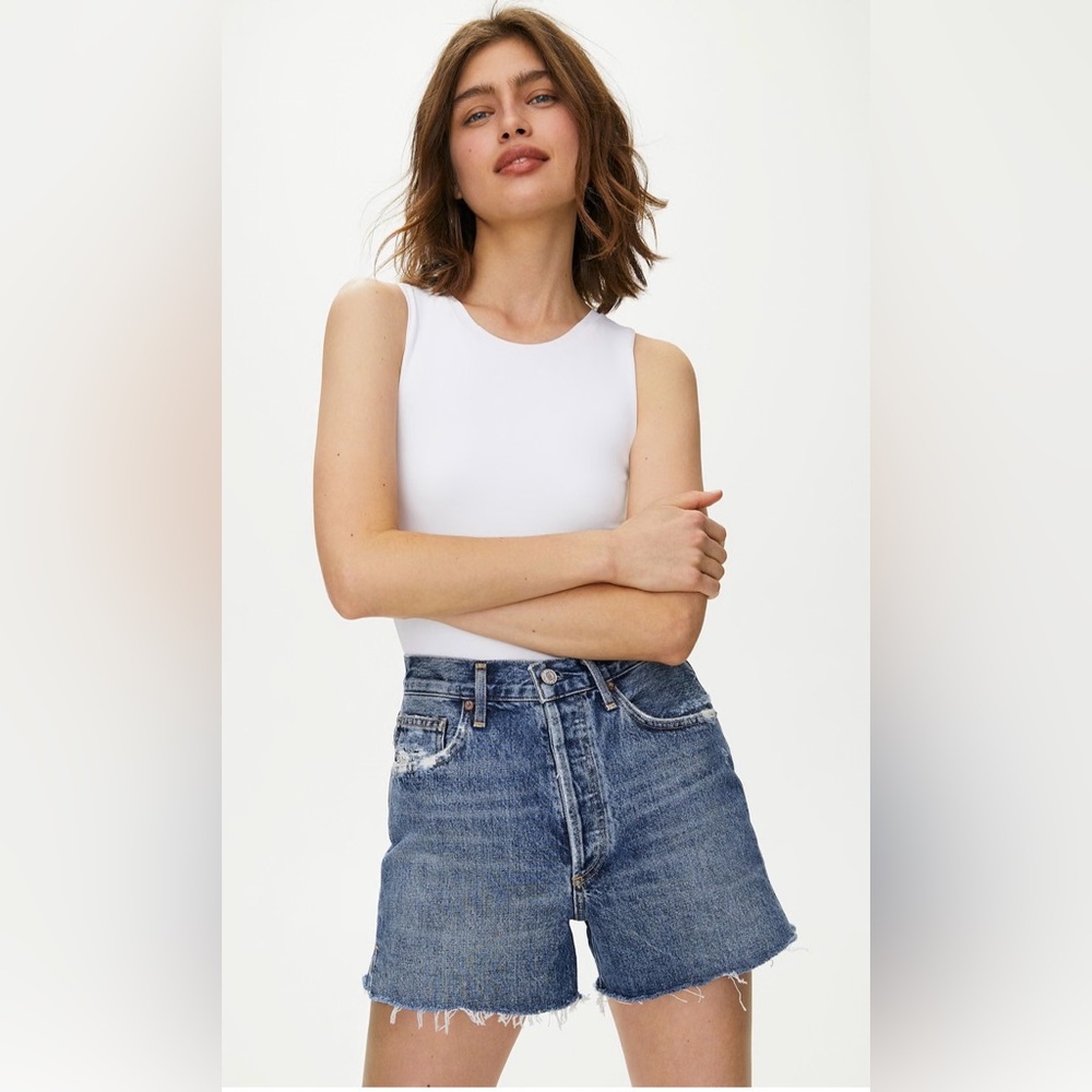 AGOLDE Dee Dark Wash  Denim Shorts Sz 27